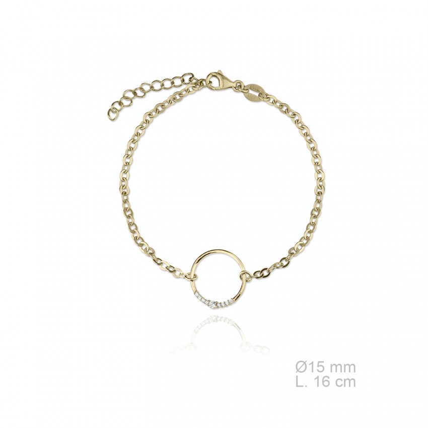 Pulsera de Plata de Ley y circonita