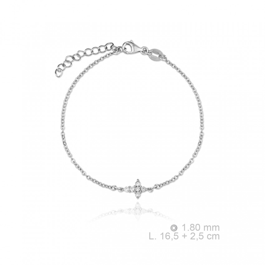 Pulsera de Plata de Ley y circonita