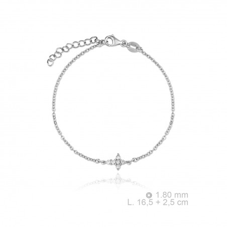 Pulsera de Plata de Ley y circonita