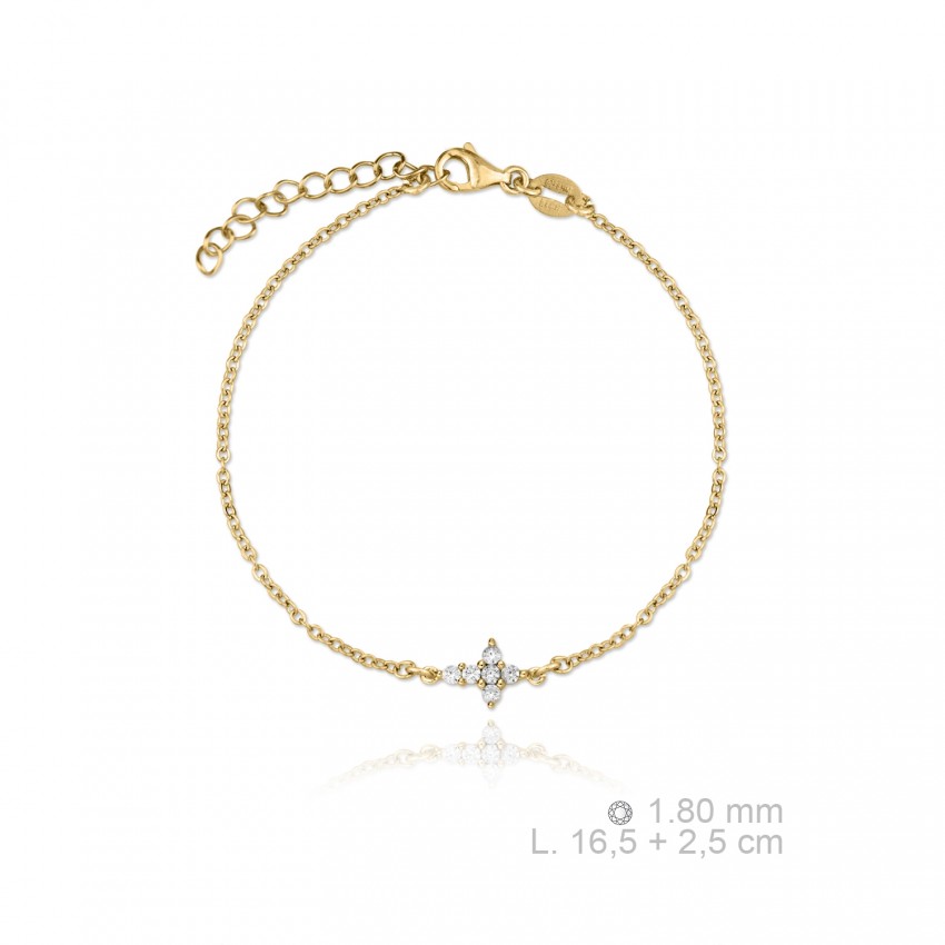 Pulsera de Plata de Ley y circonita