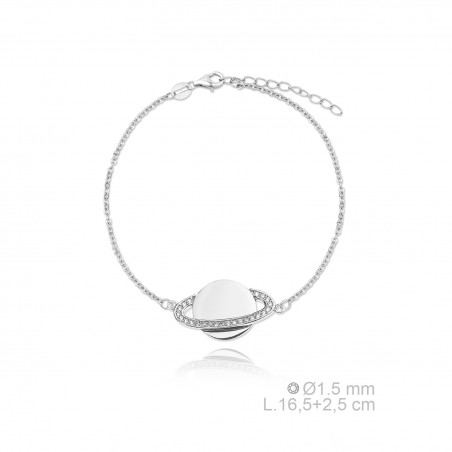 Pulsera de Plata de Ley y circonita