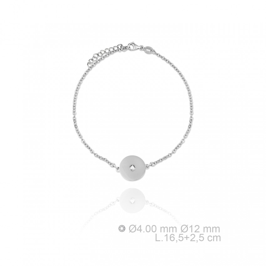 Pulsera de Plata de Ley y circonita
