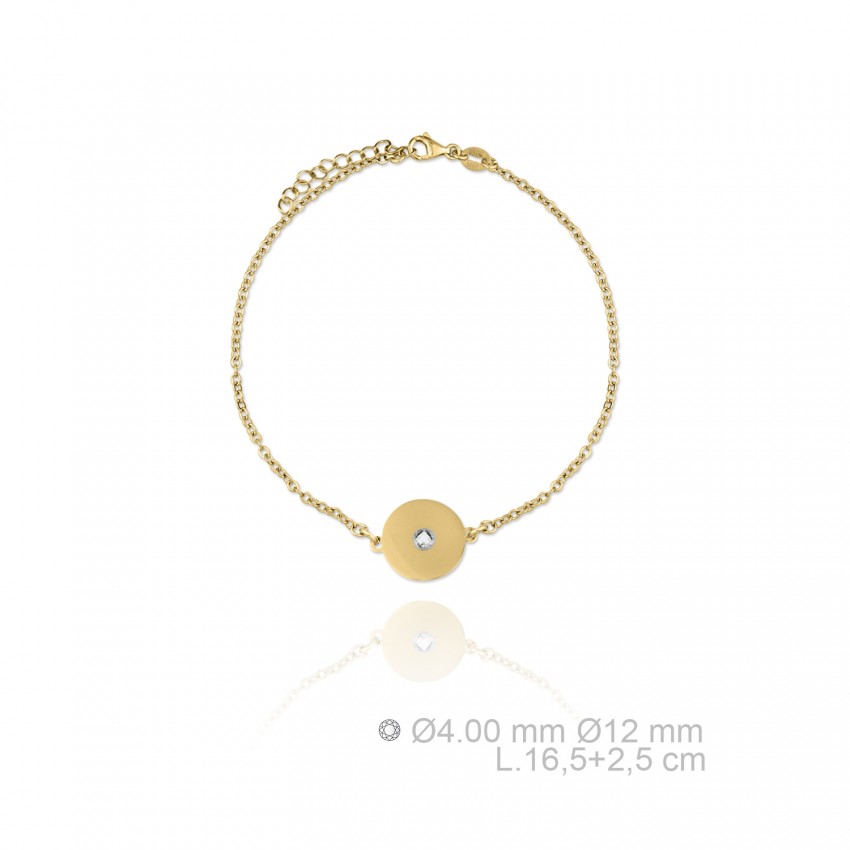 Pulsera de Plata de Ley y circonita