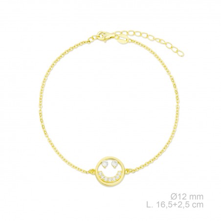 Pulsera de Plata de Ley con circonitas