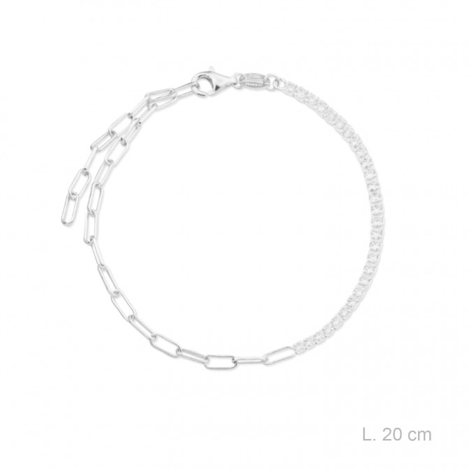 Pulsera de Plata de Ley con circonitas