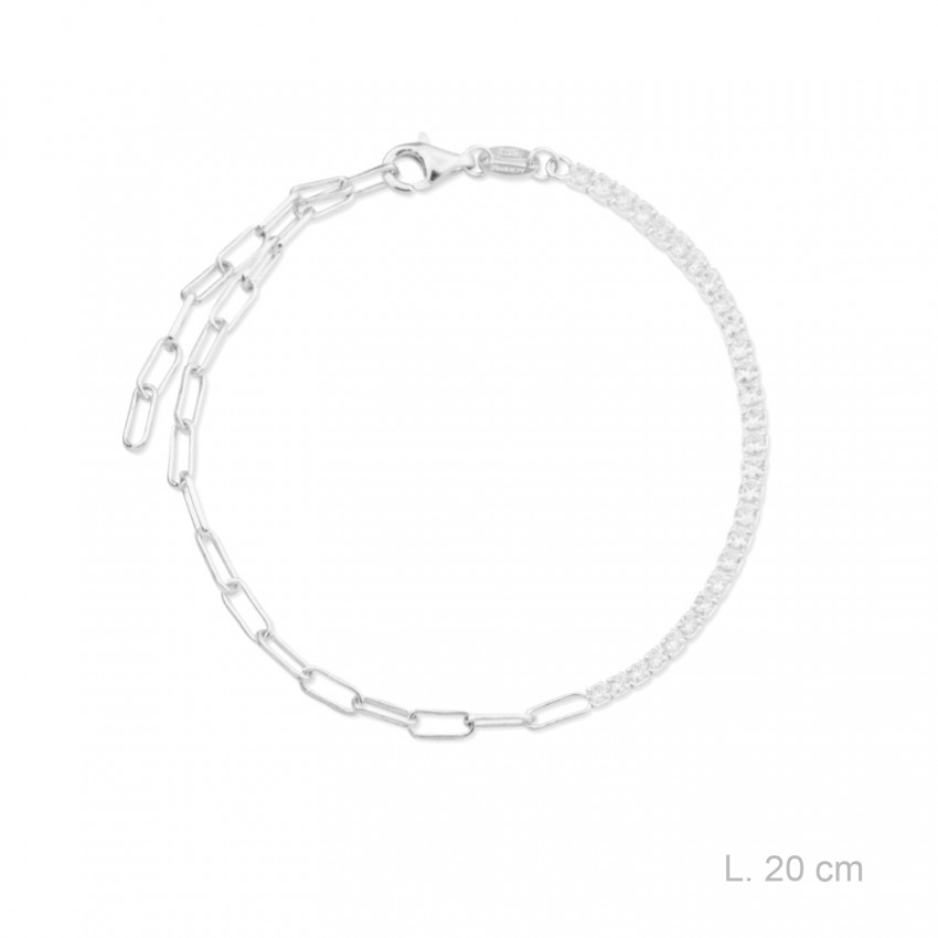 Pulsera de Plata de Ley con circonitas