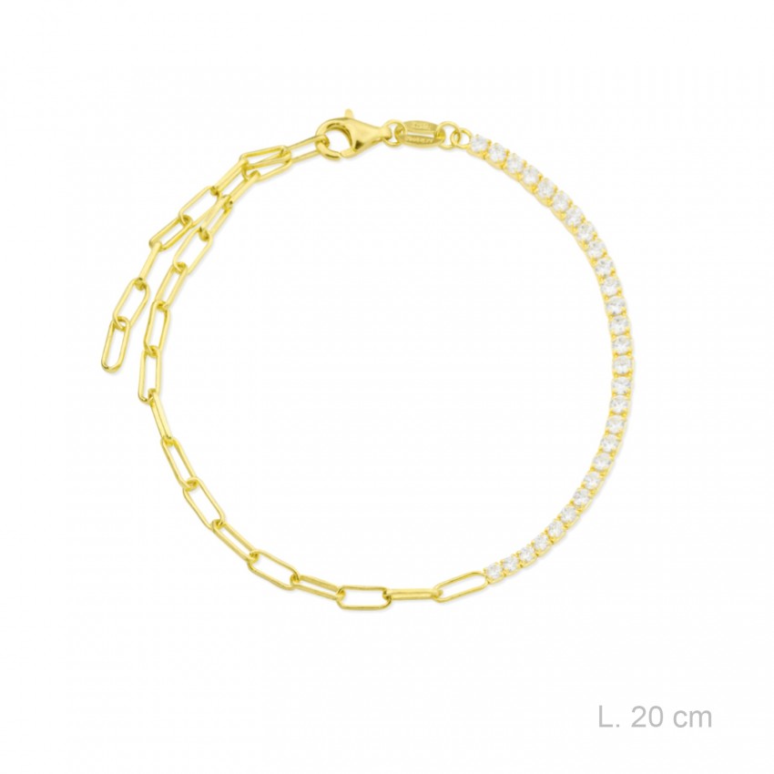 Pulsera de Plata de Ley con circonitas