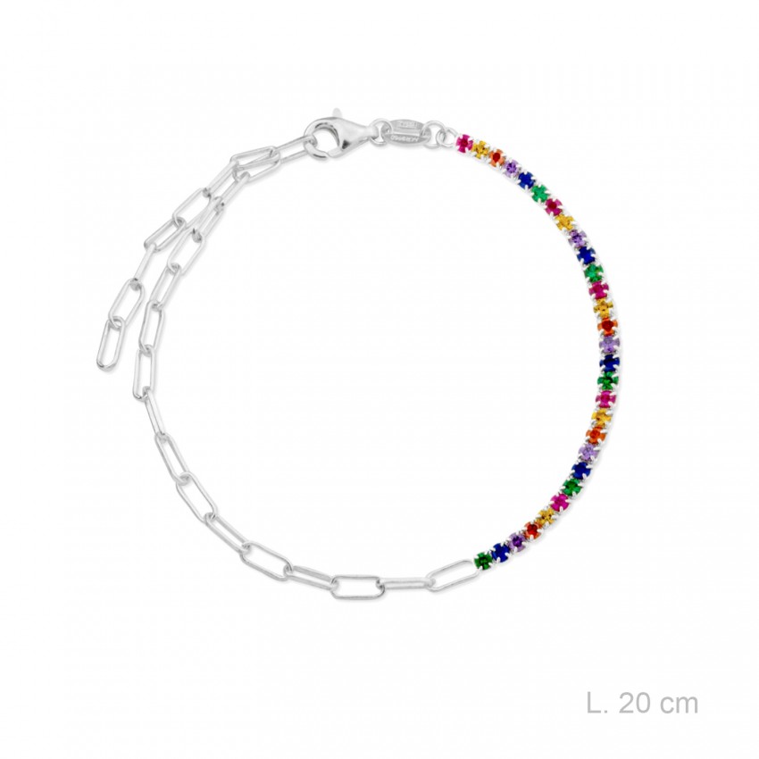 Pulsera de Plata de Ley con circonitas