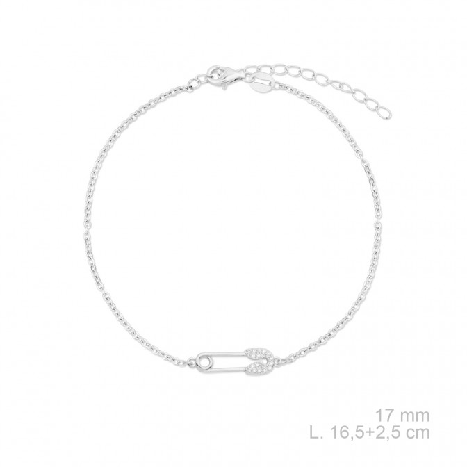 Pulsera de Plata de Ley con circonitas