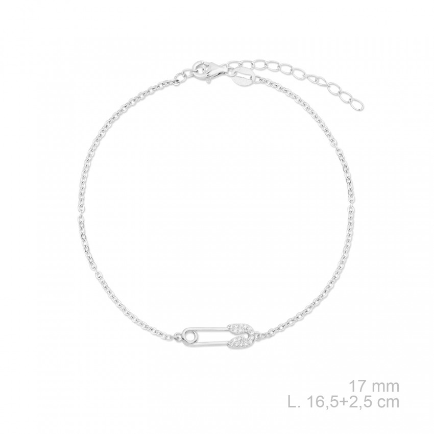 Pulsera de Plata de Ley con circonitas