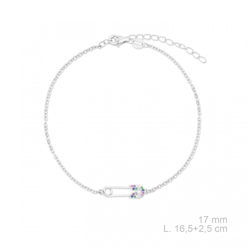 Pulsera de Plata de Ley con circonitas