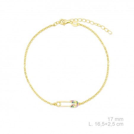 Pulsera de Plata de Ley con circonitas