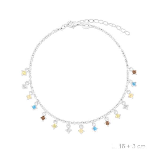 Pulsera de Plata de Ley con circonitas