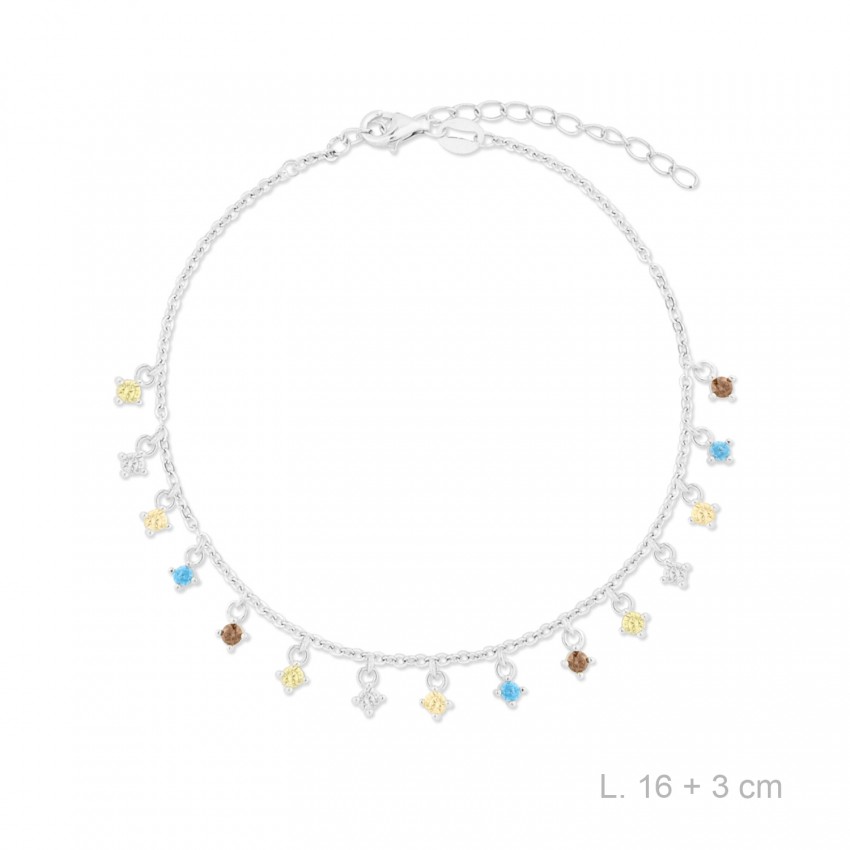 Pulsera de Plata de Ley con circonitas