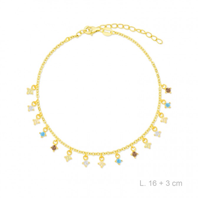 Pulsera de Plata de Ley con circonitas