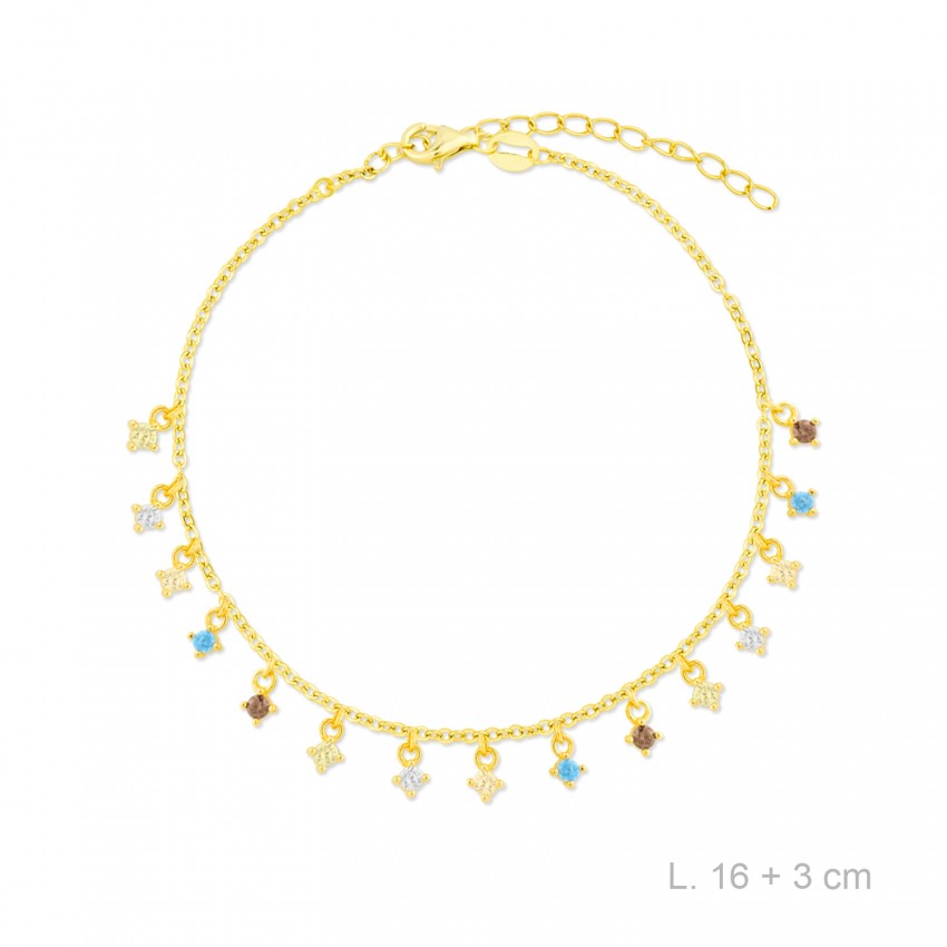 Pulsera de Plata de Ley con circonitas