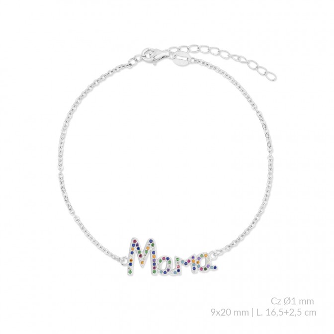 Pulsera de Plata de Ley con circonitas