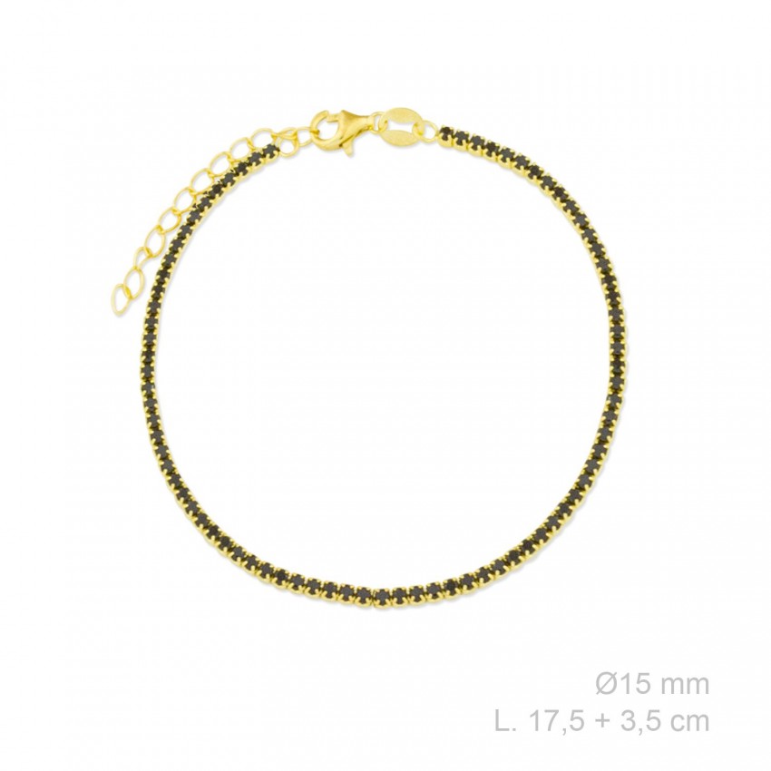 Pulsera de Plata de Ley con circonitas