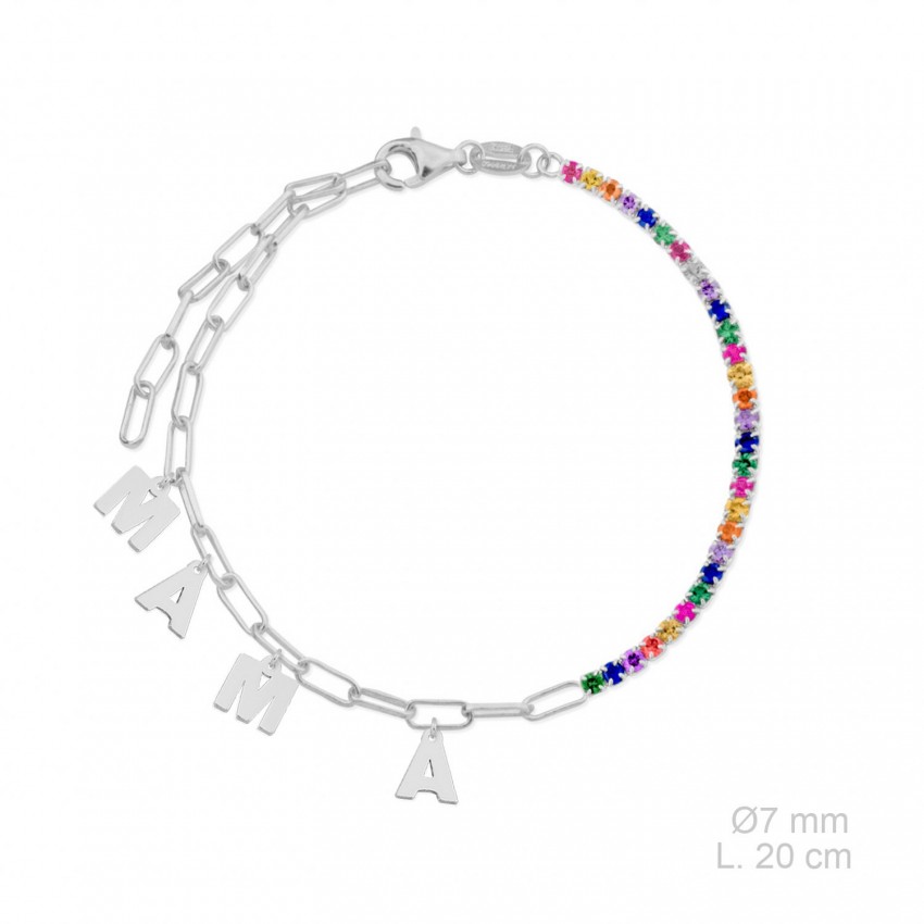 Pulsera de Plata de Ley y circonitas