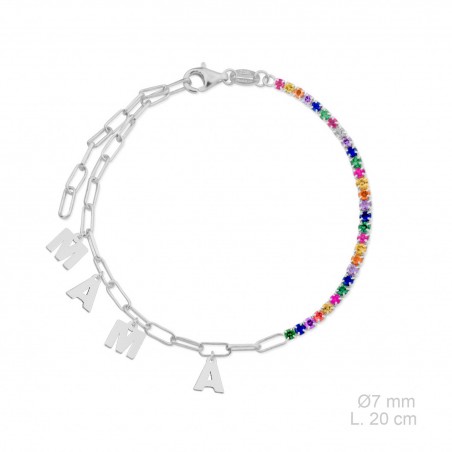 Pulsera de Plata de Ley y circonitas