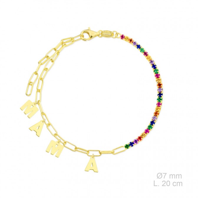 Pulsera de Plata de Ley y circonitas