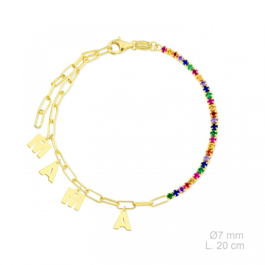 Pulsera de Plata de Ley y circonitas