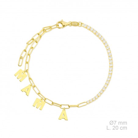 Pulsera de Plata de Ley y circonitas