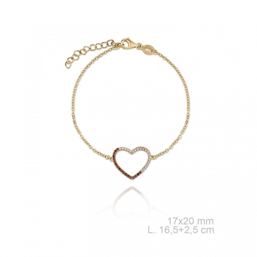 Pulsera de Plata de Ley con circonitas engastadas