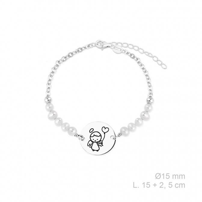 Pulsera de Plata de Ley y perla cultivada