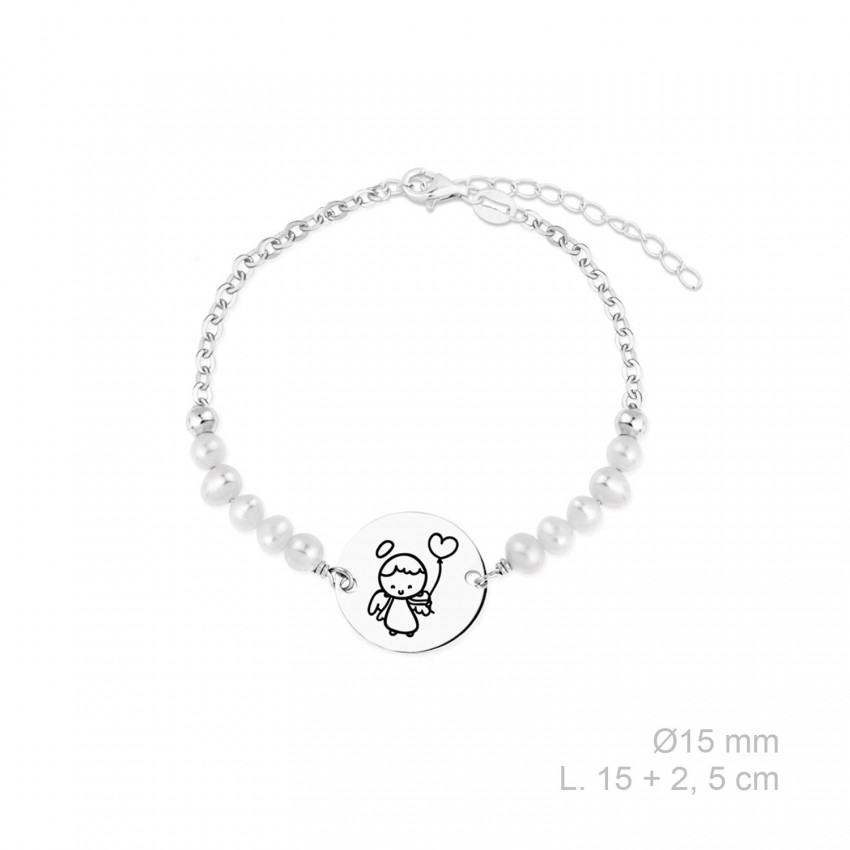 Pulsera de Plata de Ley y perla cultivada