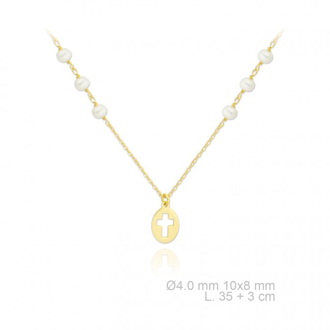 Gargantilla de Plata de Ley y nácar