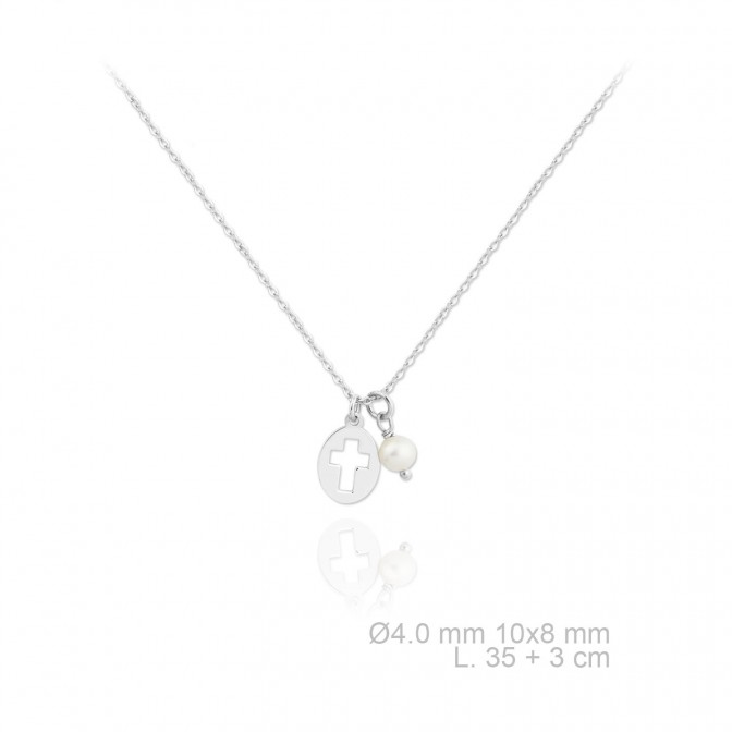 Gargantilla de Plata de Ley y nácar