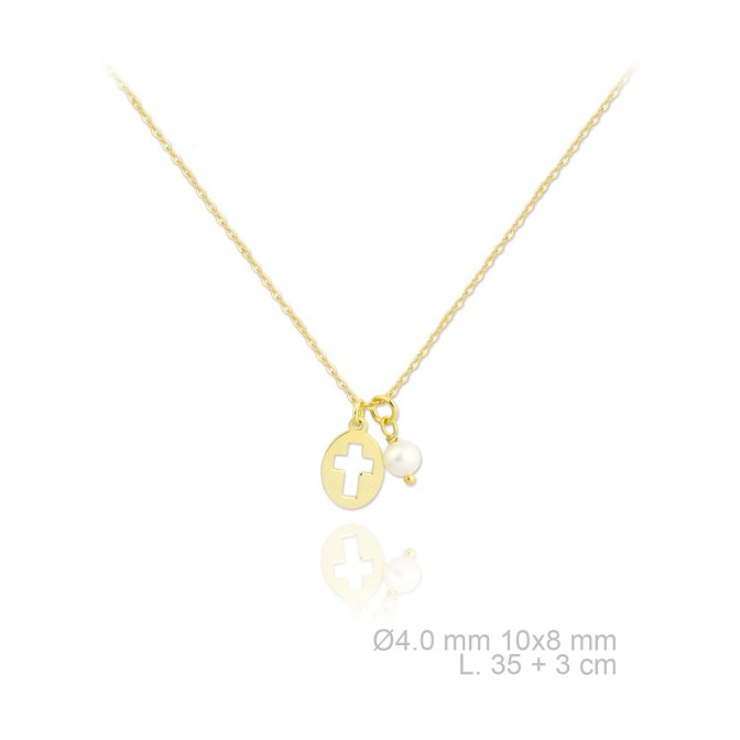 Gargantilla de Plata de Ley y nácar