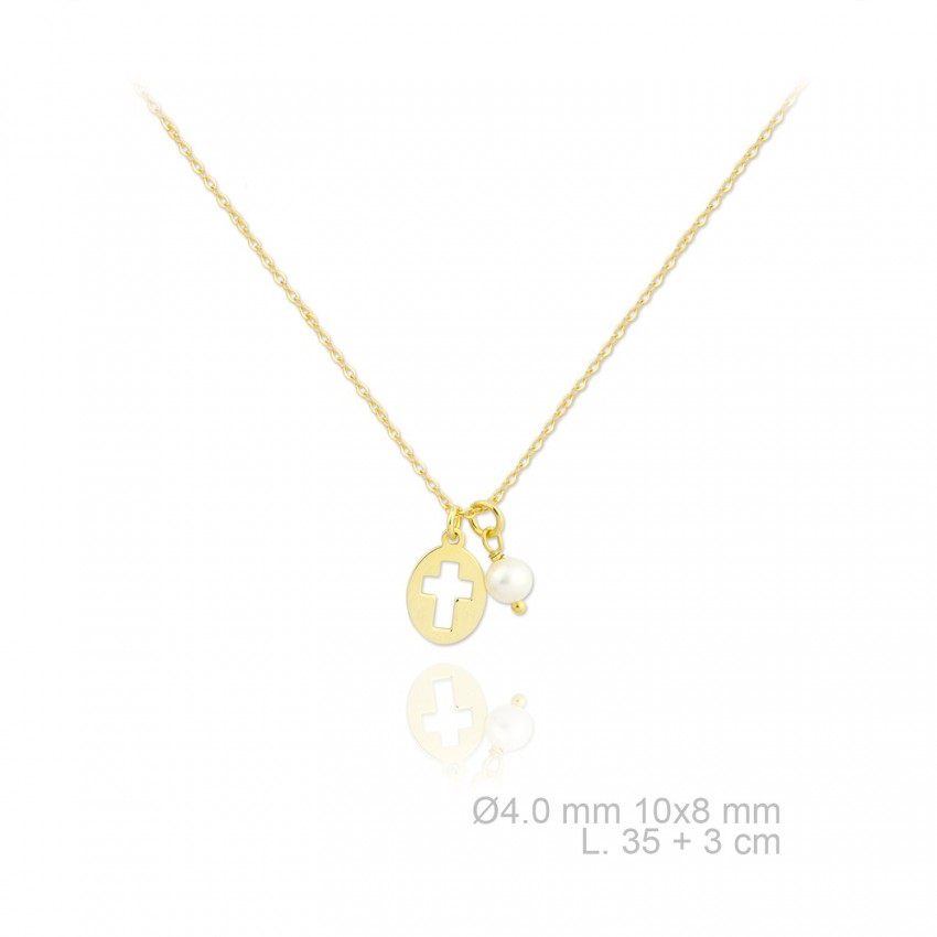 Gargantilla de Plata de Ley y nácar