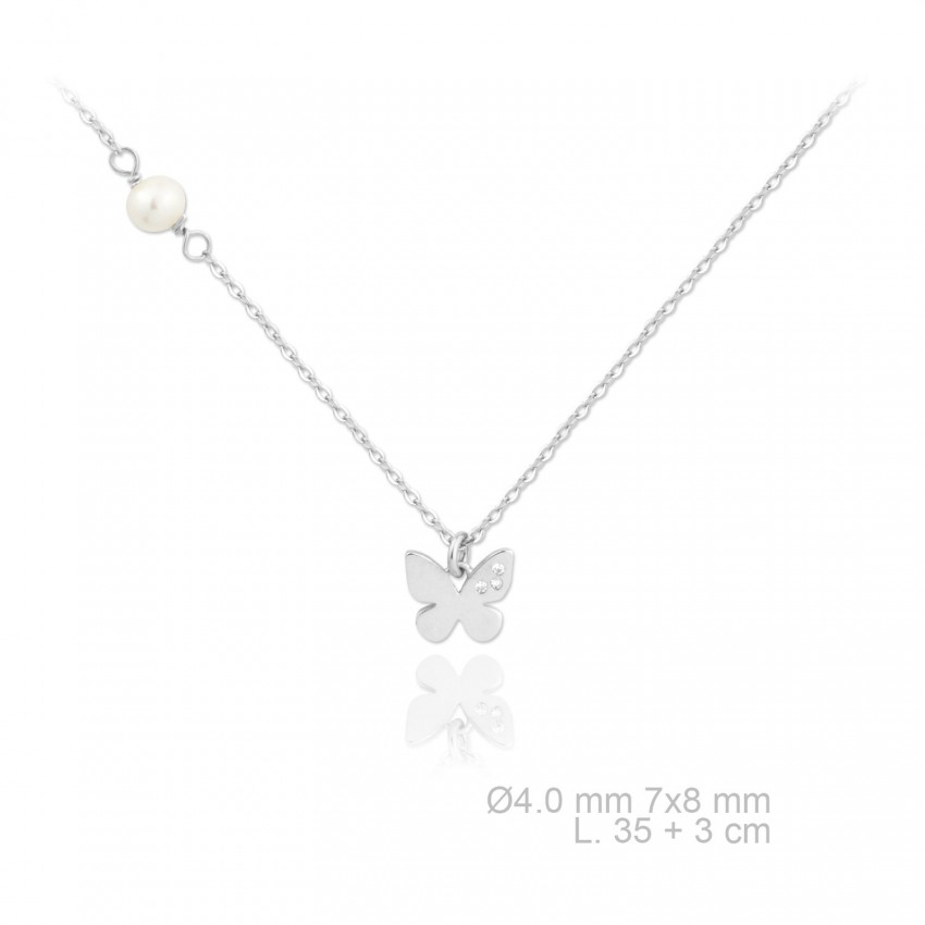 Gargantilla de Plata de Ley y nácar