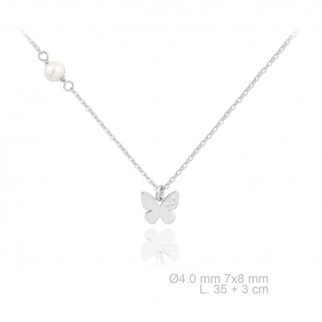 Gargantilla de Plata de Ley y nácar