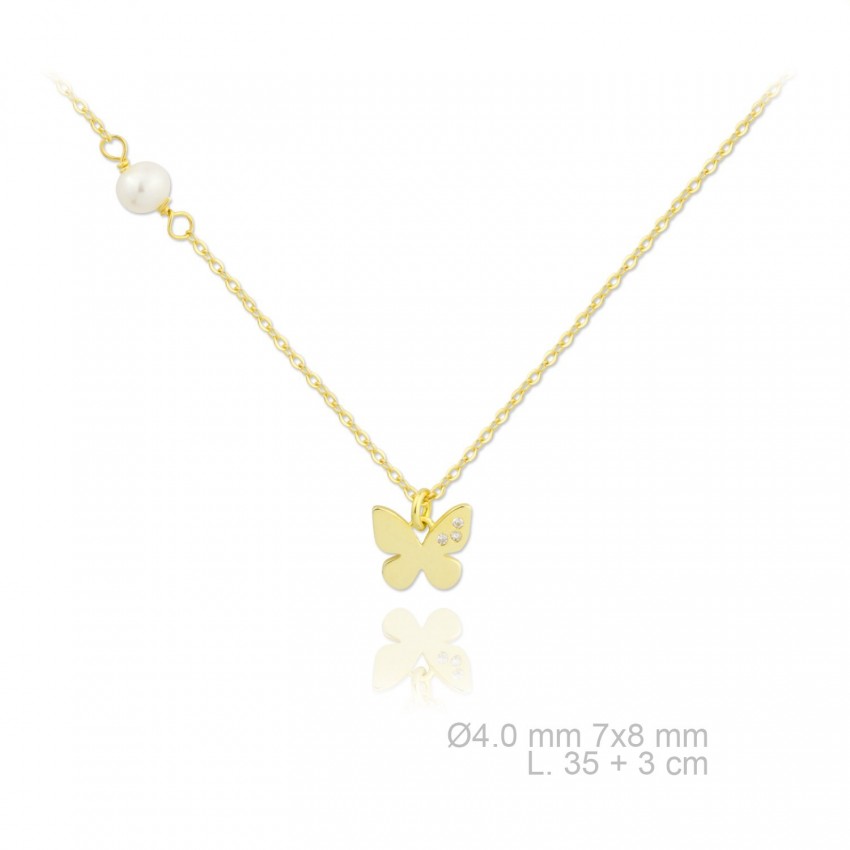 Gargantilla de Plata de Ley y nácar