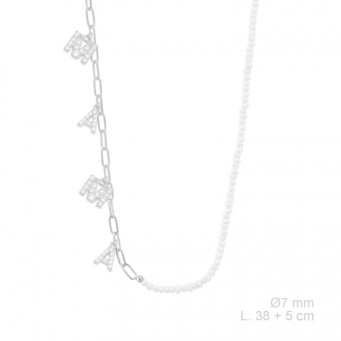 Gargantilla de Plata de Ley y circonitas