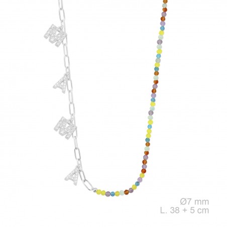 Gargantilla de Plata de Ley y circonitas