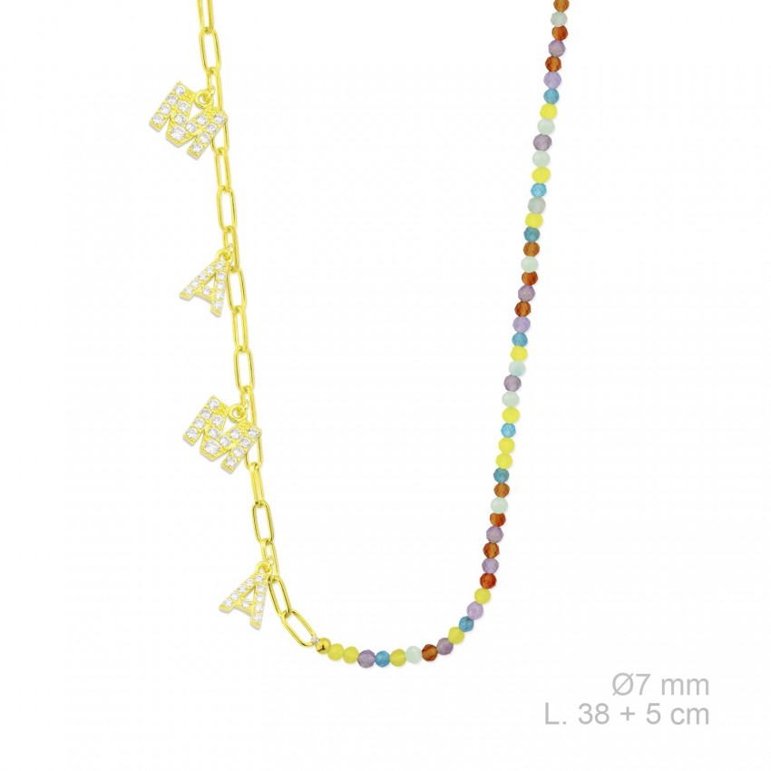 Gargantilla de Plata de Ley y circonitas