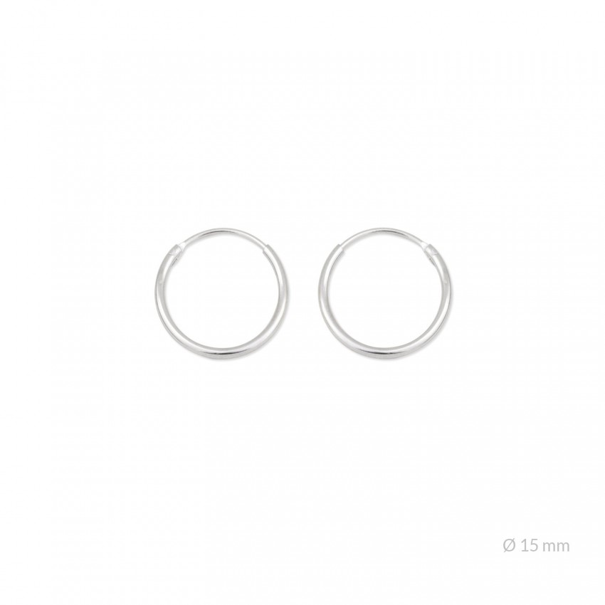 Pendientes de Plata de Ley | Ø15 mm