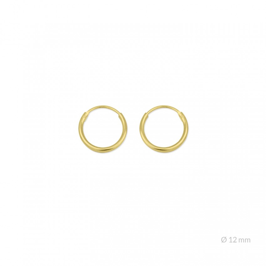 Pendientes de Plata de Ley | Ø12 mm