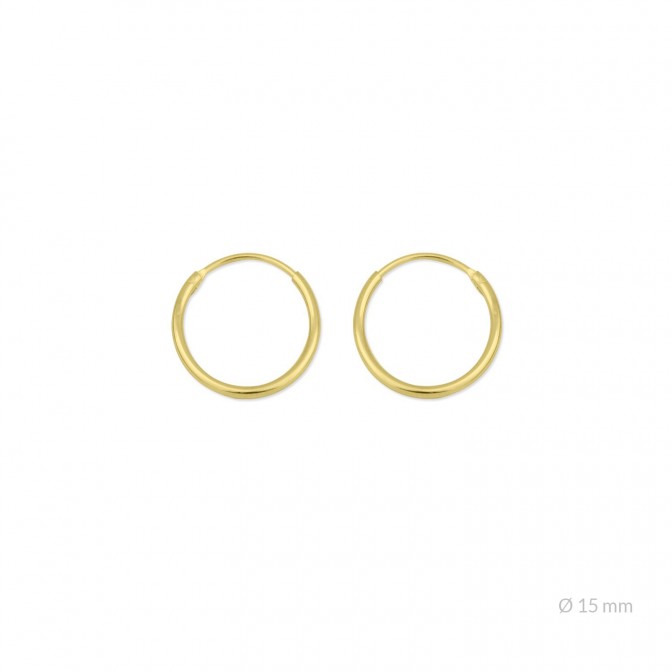 Pendientes de Plata de Ley | Ø15 mm