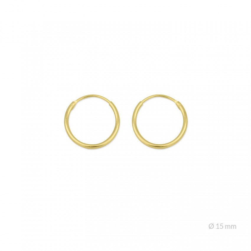 Pendientes de Plata de Ley | Ø15 mm