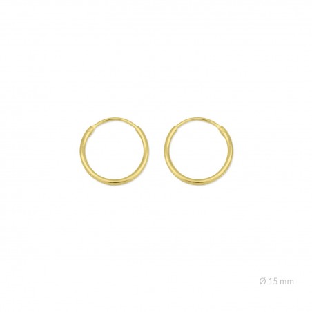 Pendientes de Plata de Ley | Ø15 mm