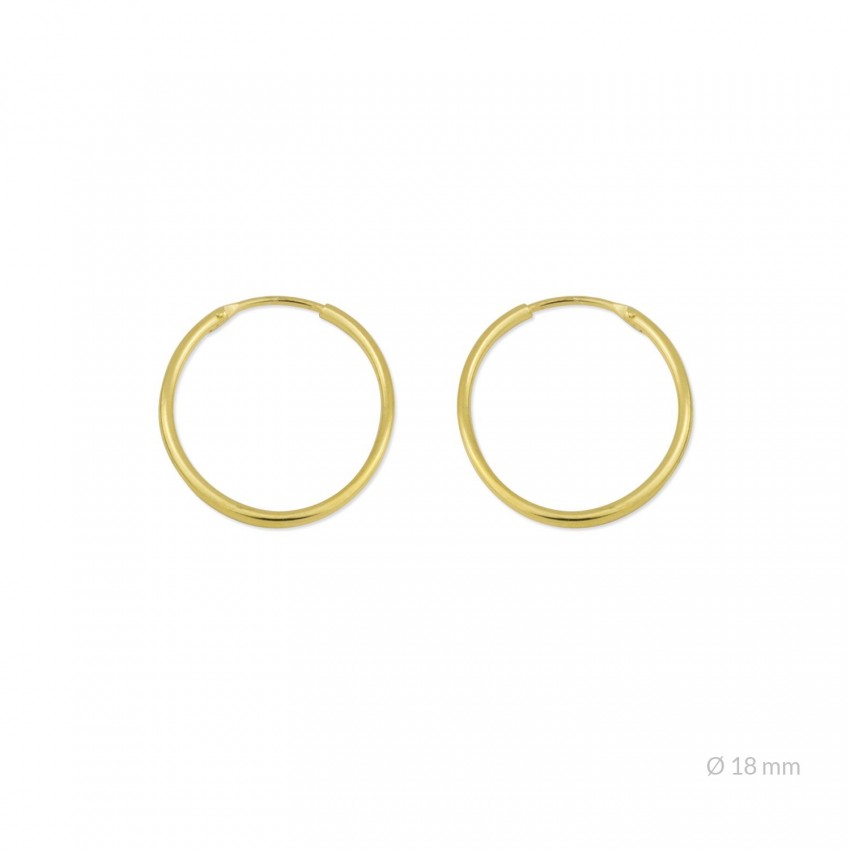 Pendientes de Plata de Ley | Ø18 mm