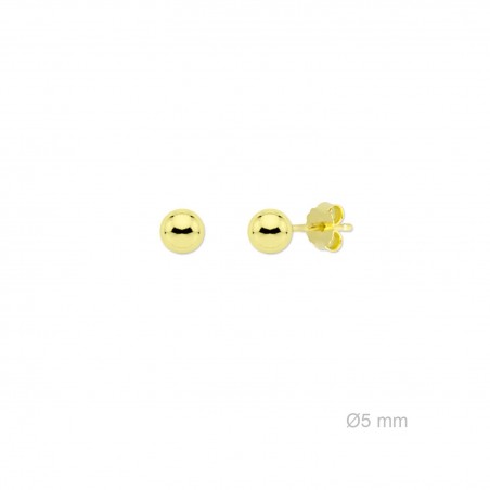 Pendientes de Plata de Ley de 5mm