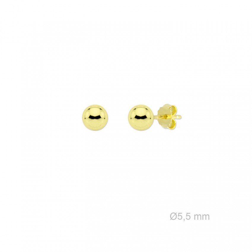 Pendientes de Plata de Ley de 5.5mm