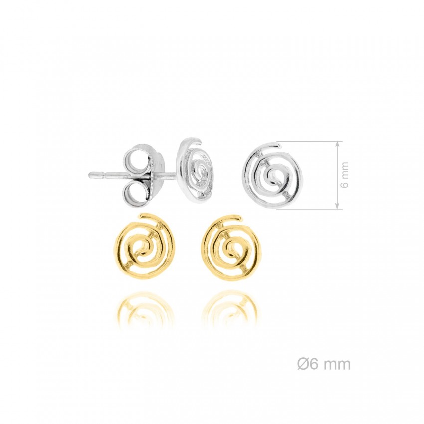 Pendientes de Plata de Ley y circonita