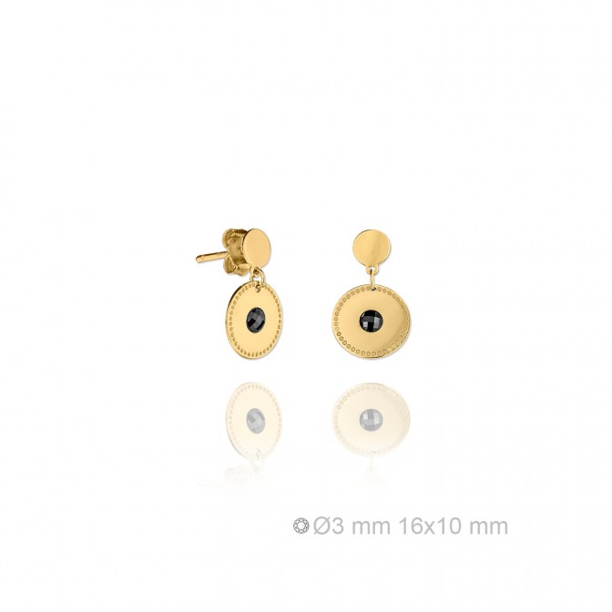 Pendientes de Plata de Ley y circonita